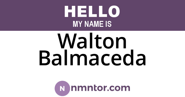 Walton Balmaceda