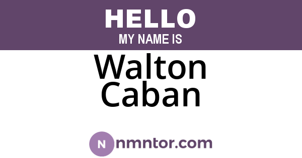 Walton Caban