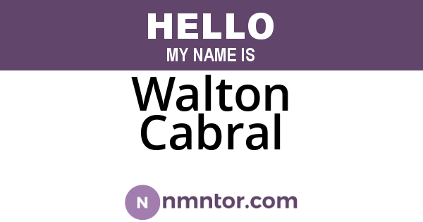Walton Cabral