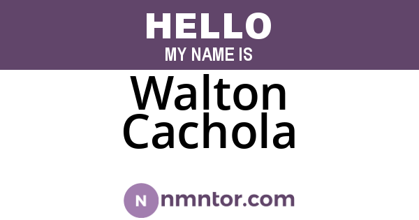 Walton Cachola