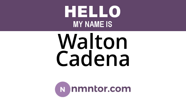Walton Cadena