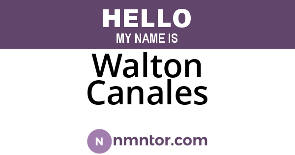 Walton Canales