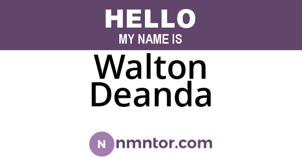 Walton Deanda