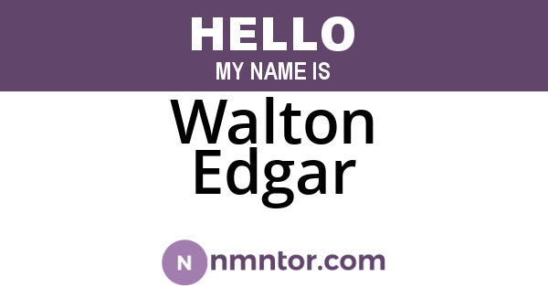 Walton Edgar