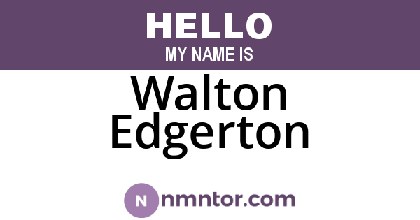 Walton Edgerton
