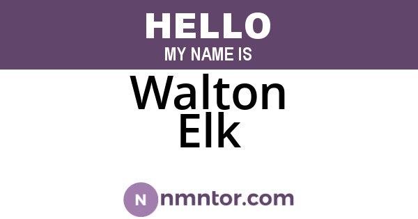 Walton Elk