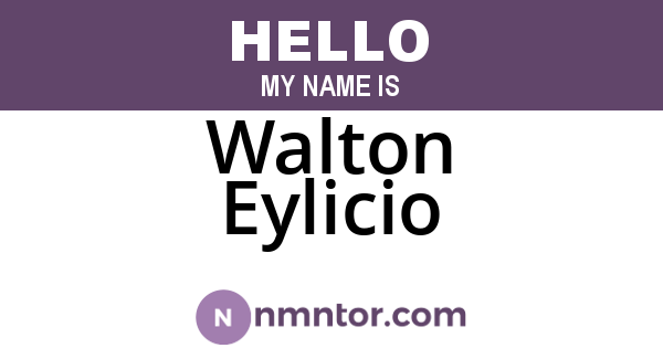Walton Eylicio