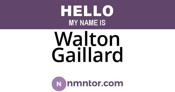 Walton Gaillard