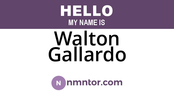 Walton Gallardo