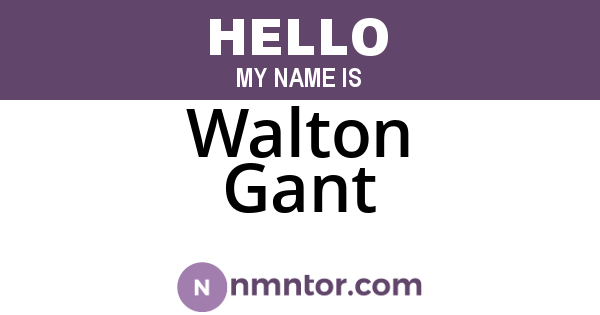 Walton Gant