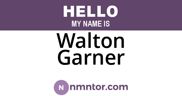 Walton Garner