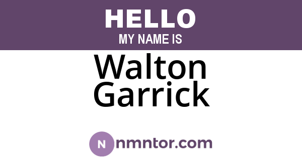Walton Garrick