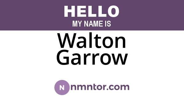 Walton Garrow