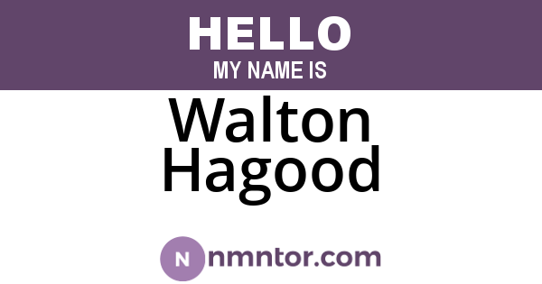 Walton Hagood