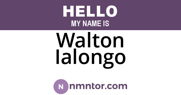 Walton Ialongo