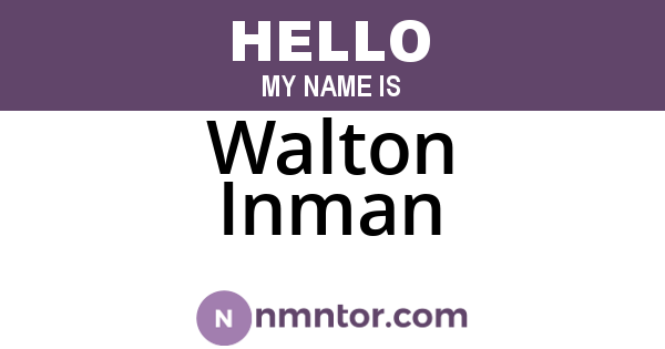 Walton Inman