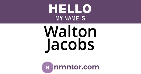 Walton Jacobs