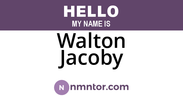 Walton Jacoby