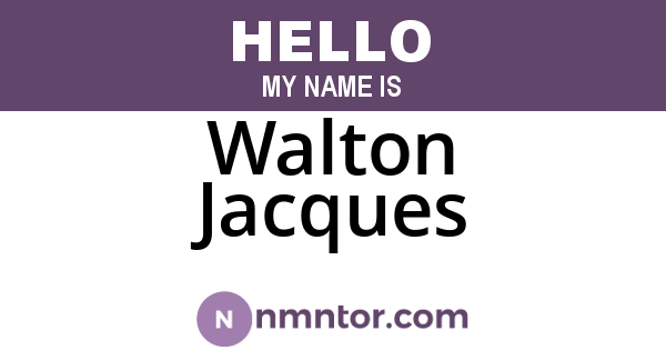 Walton Jacques