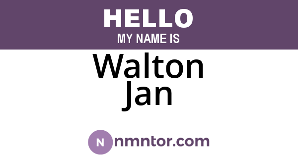 Walton Jan