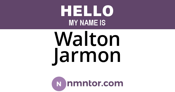 Walton Jarmon