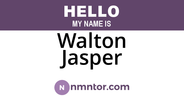 Walton Jasper