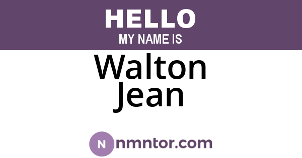 Walton Jean