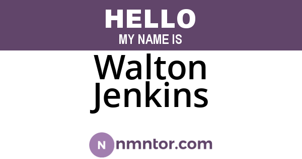 Walton Jenkins