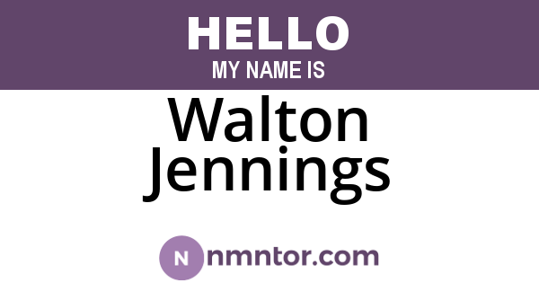 Walton Jennings