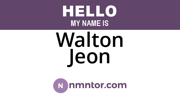 Walton Jeon