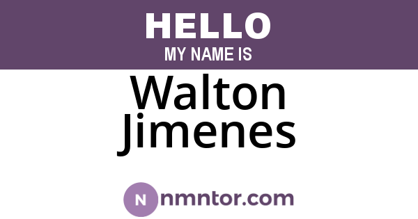 Walton Jimenes