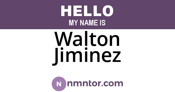 Walton Jiminez