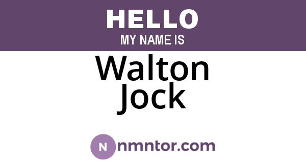 Walton Jock