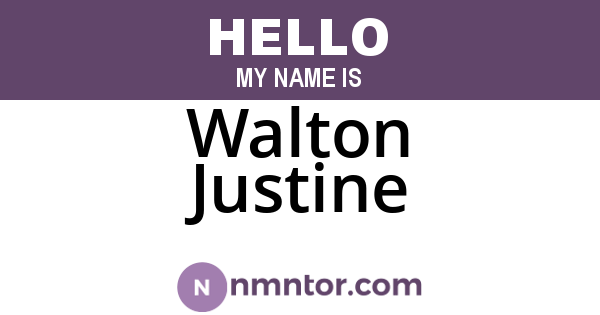Walton Justine