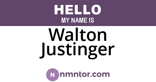 Walton Justinger