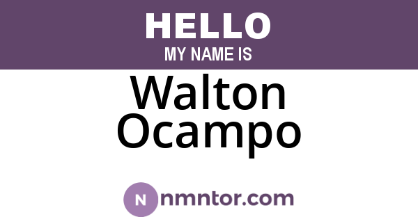 Walton Ocampo