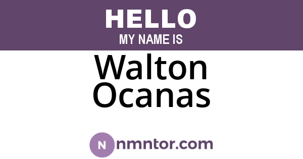 Walton Ocanas