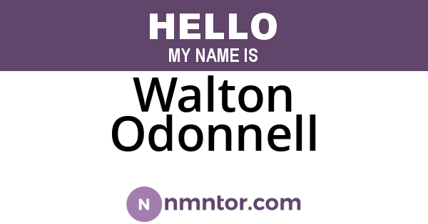 Walton Odonnell