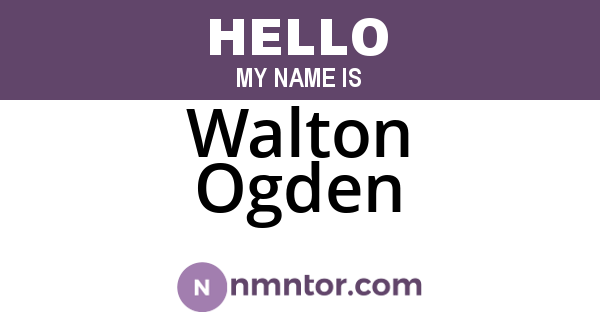 Walton Ogden
