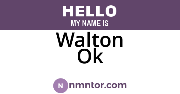 Walton Ok