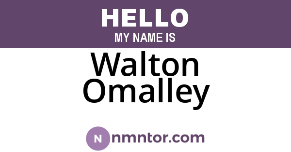 Walton Omalley