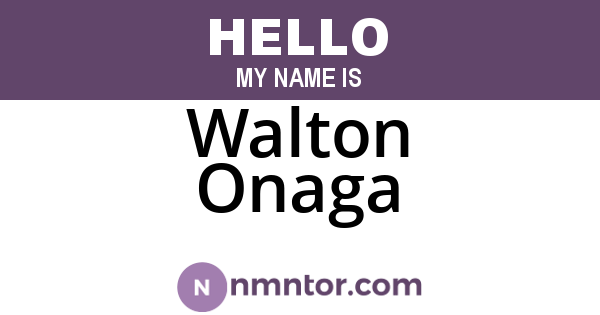 Walton Onaga