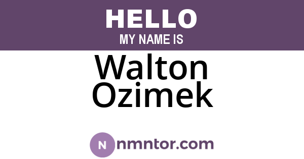 Walton Ozimek