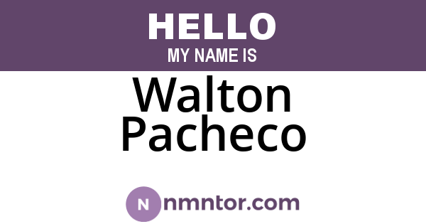 Walton Pacheco