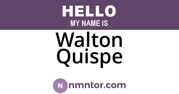 Walton Quispe