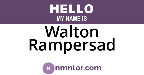 Walton Rampersad