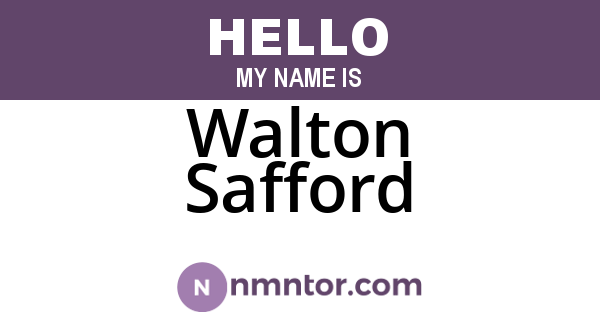 Walton Safford