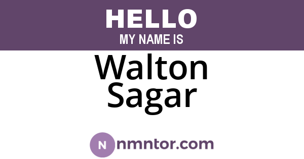 Walton Sagar