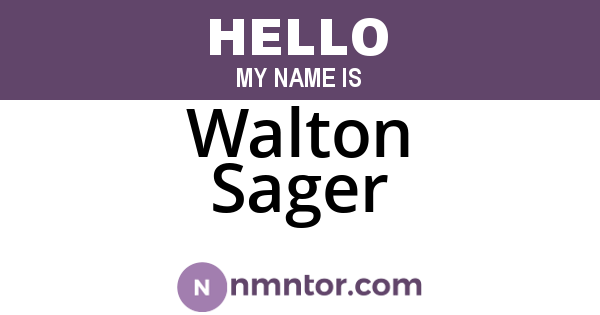 Walton Sager