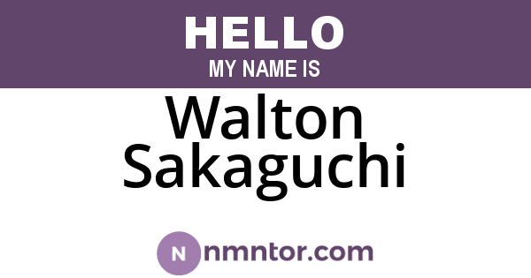 Walton Sakaguchi